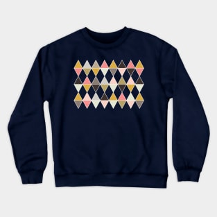 Modern Rose Gold  Geometric Triangles Crewneck Sweatshirt